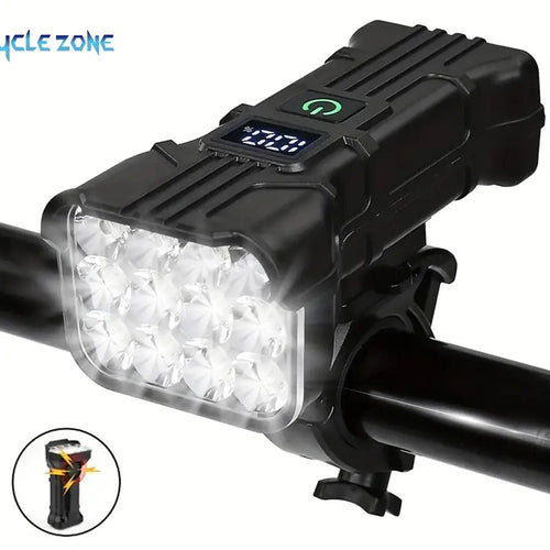 12 LED Bicycle Front Light with Horn