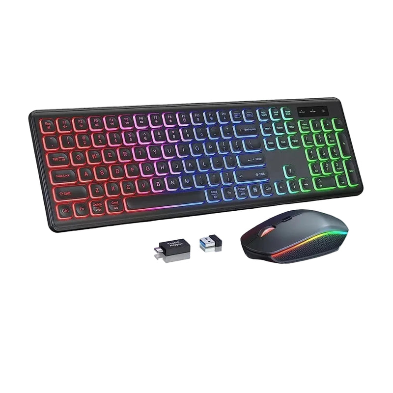 JOMAA 2.4G Wireless Backlit Keyboard Mouse Combo